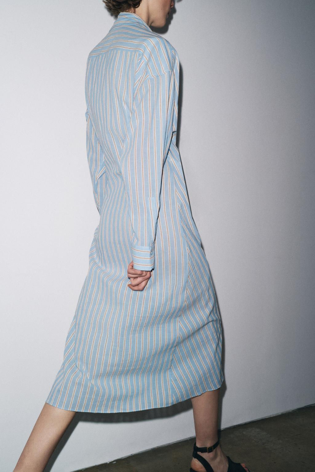 ZW COLLECTION STRIPED WRAP DRESS - Zara фото 3