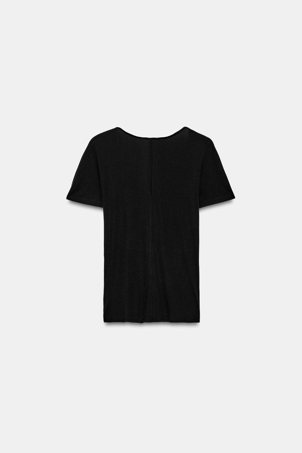 CAMISETA FLUIDA MANGA CORTA / Negro - Zara фото 5