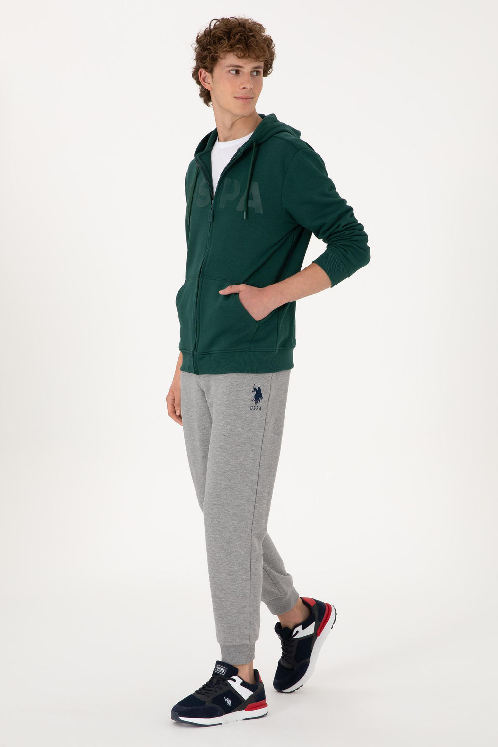 Erkek Gri Melanj E_ofman Alt_ Sepette S_rpriz _ndirim - U.s. polo assn фото 3