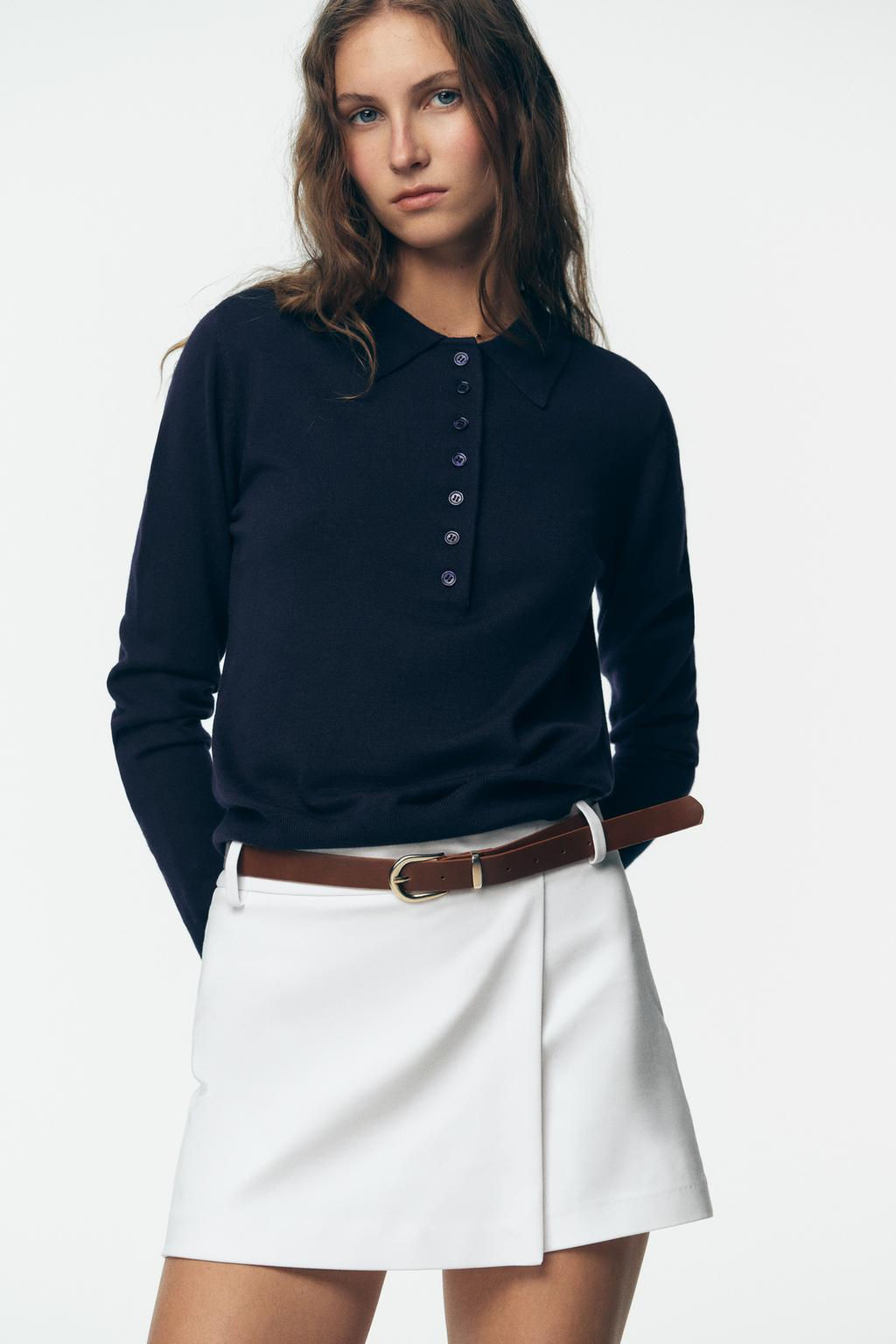 PLAIN KNIT POLO SHIRT - Zara фото 11