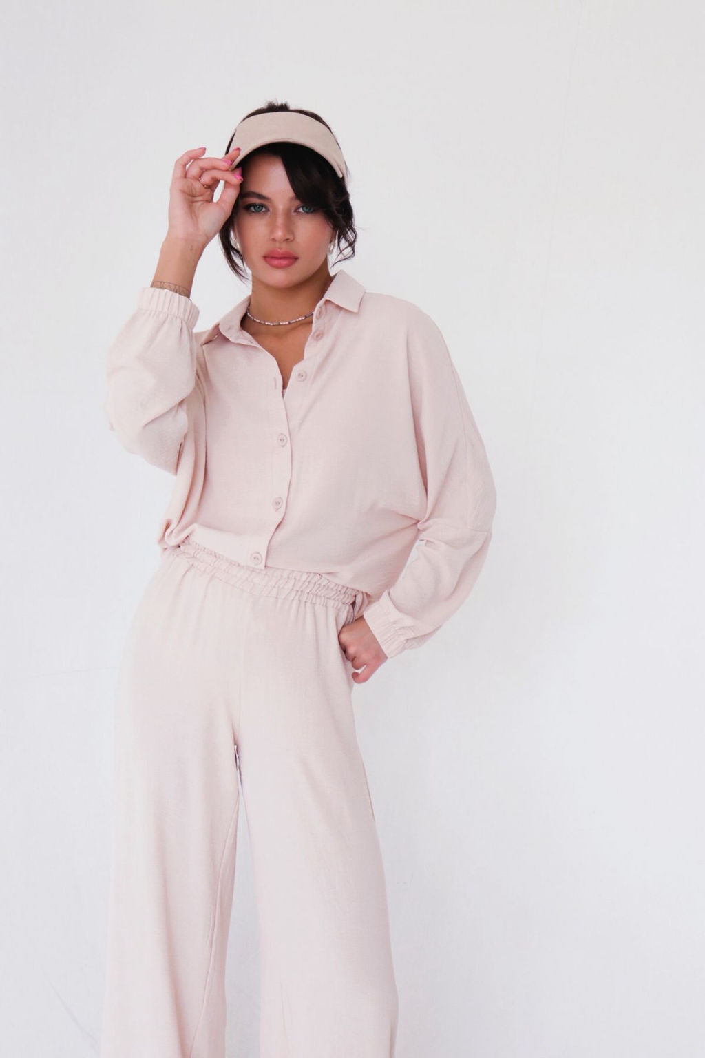 9608 Костюм в пижамном стиле айвори - Martichelli фото 14
