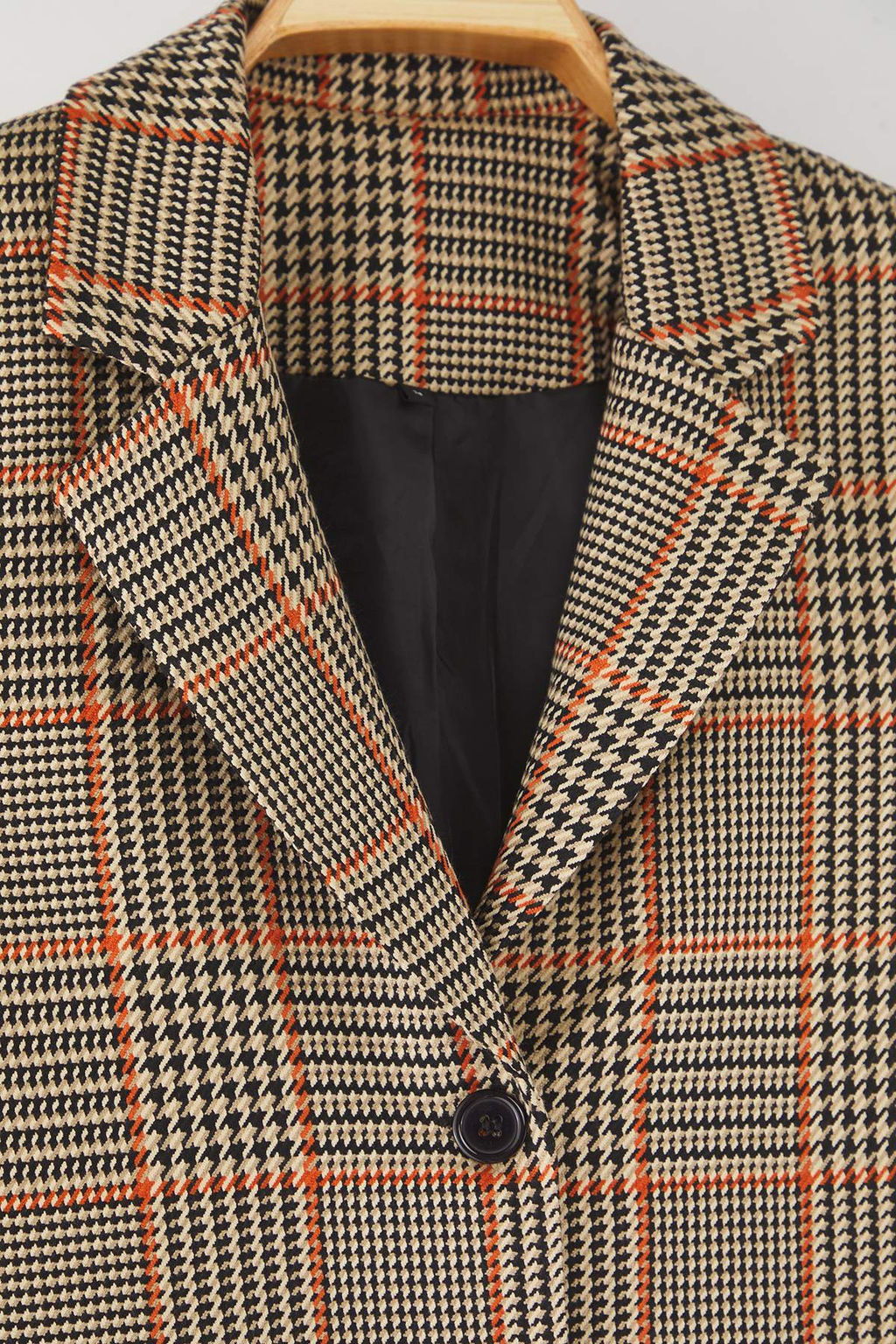 Ozel Koleksiyon Kahverengi Ekoseli Regular/Normal Kal?p Dokuma Blazer Ceket TWOAW26BC00006