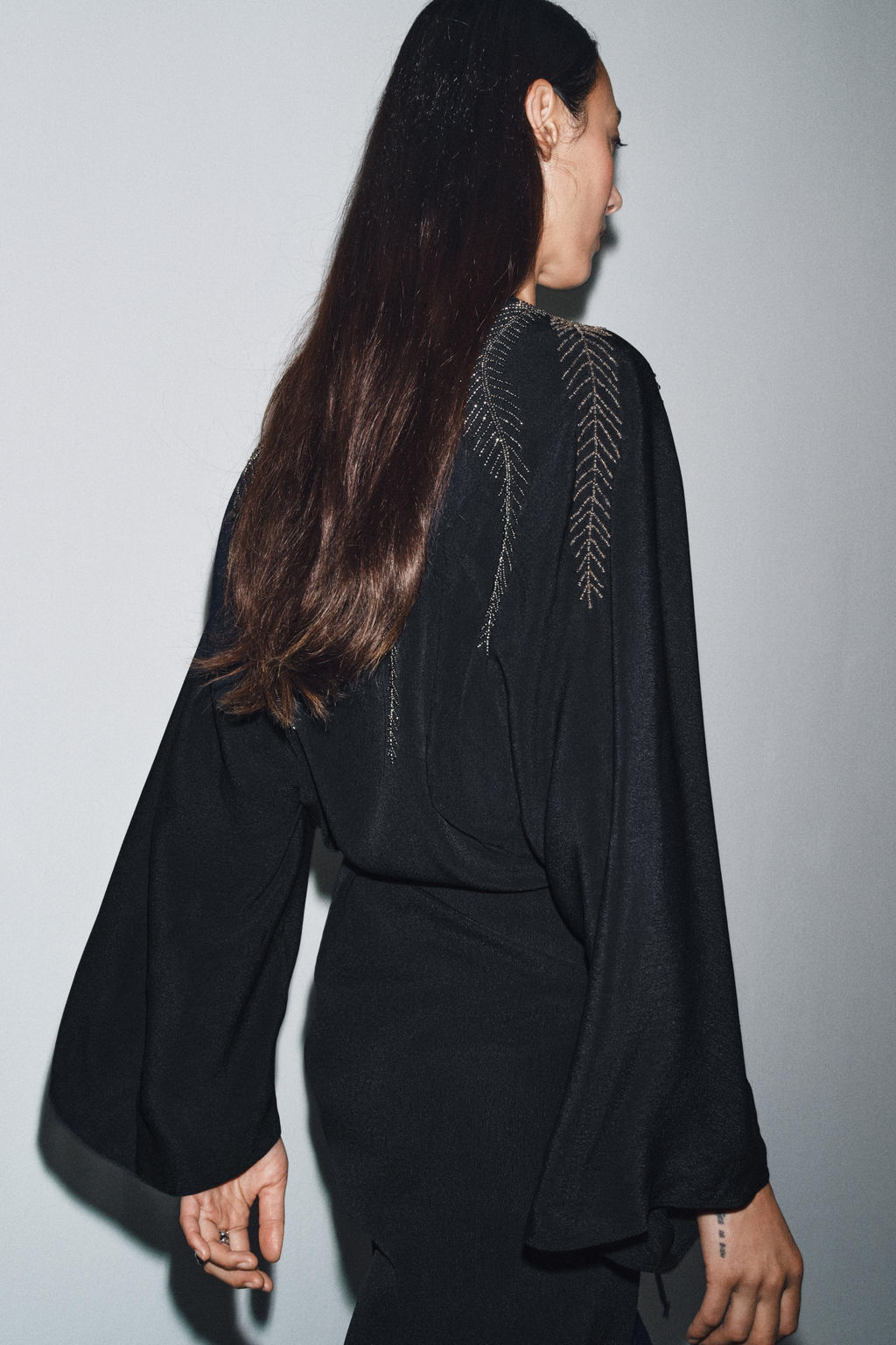 ZW COLLECTION BEADED EMBROIDERED DRESS