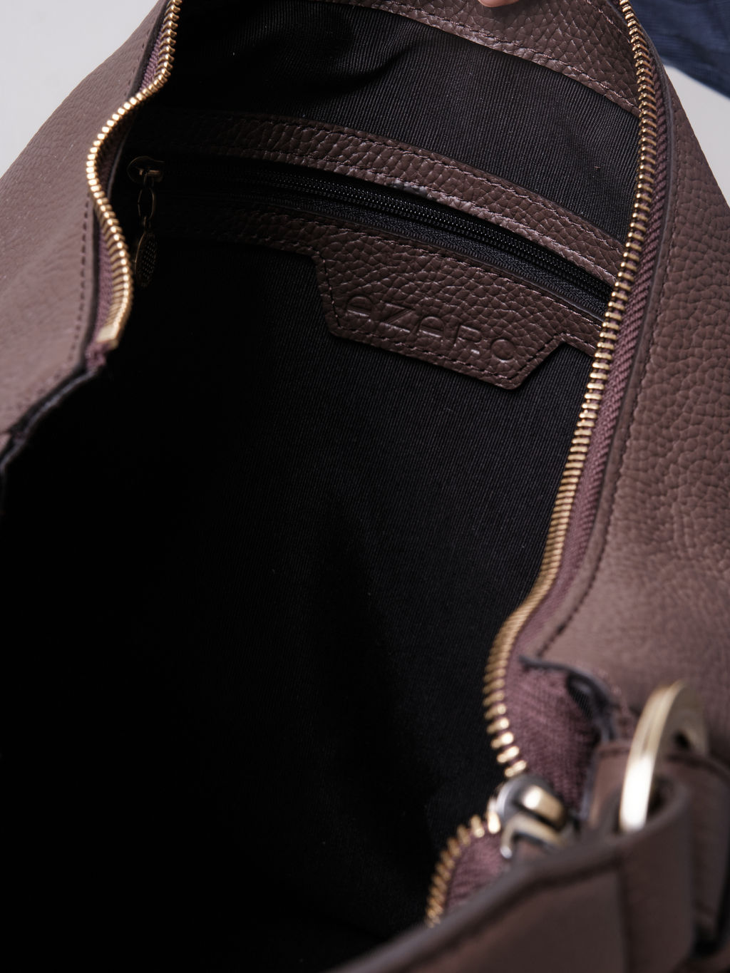 Сумка замшевая багет Azaro 30861 коричневый торф