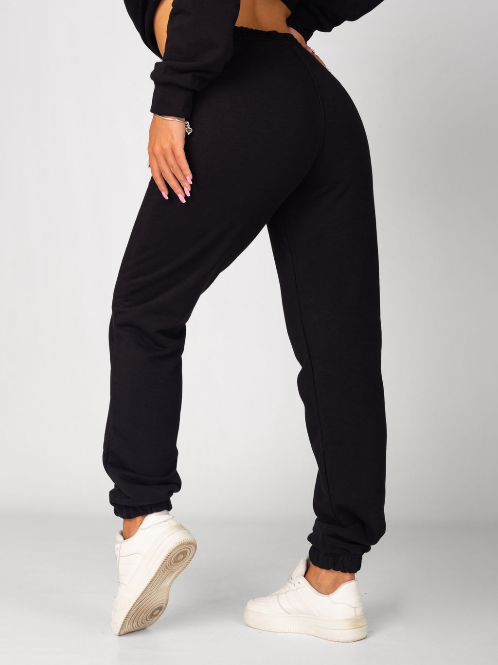 Брюки женские футер 3-х нитка петля "МОНЕ" ЧЕРНЫЙ