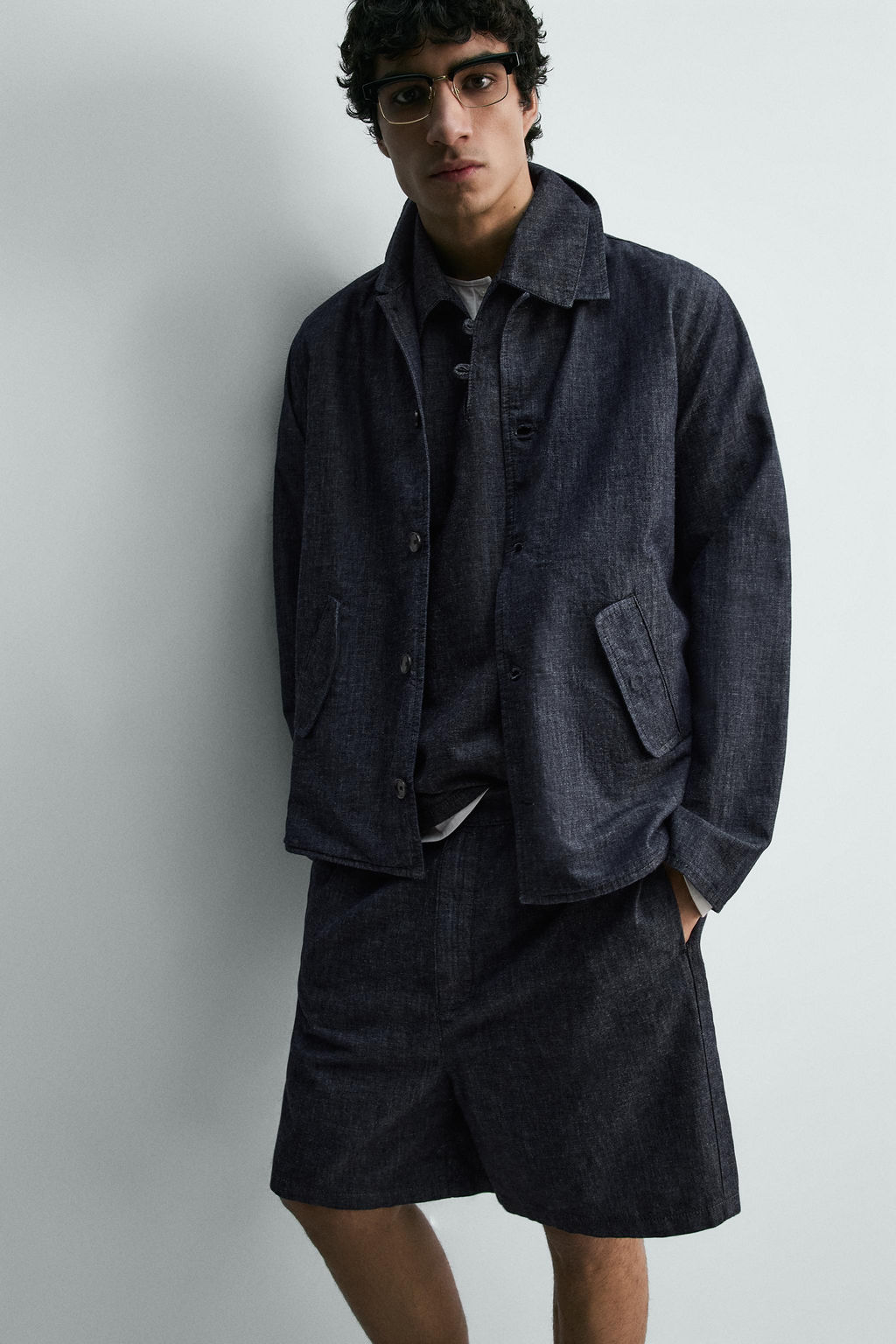 SOBRECAMISA DENIM RELAXED FIT / Azul / ?ndigo - Zara фото 6