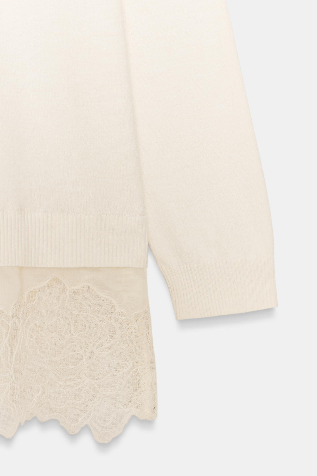 LONG KNIT JUMPER WITH LACE DETAIL - Zara фото 16