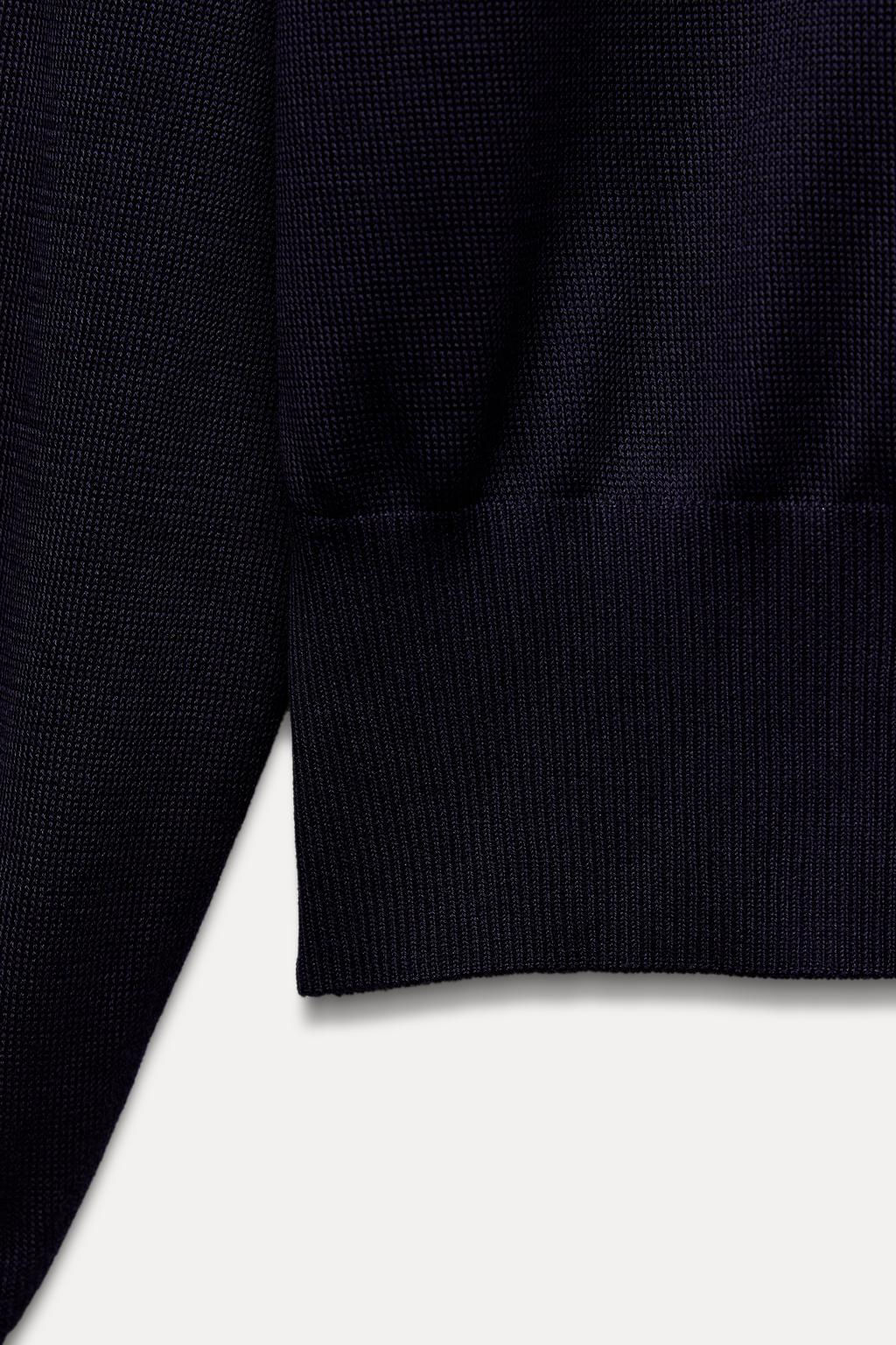 FINE KNIT SWEATER WITH CONTRAST BOW - Zara фото 7