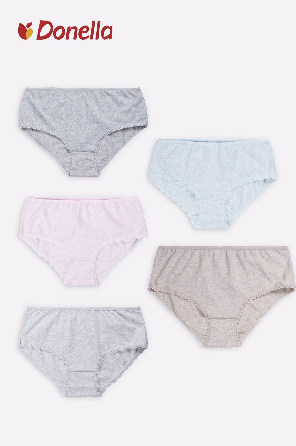 Женские трусы-слипы с высокой посадкой 5 шт. Donella  фото 4