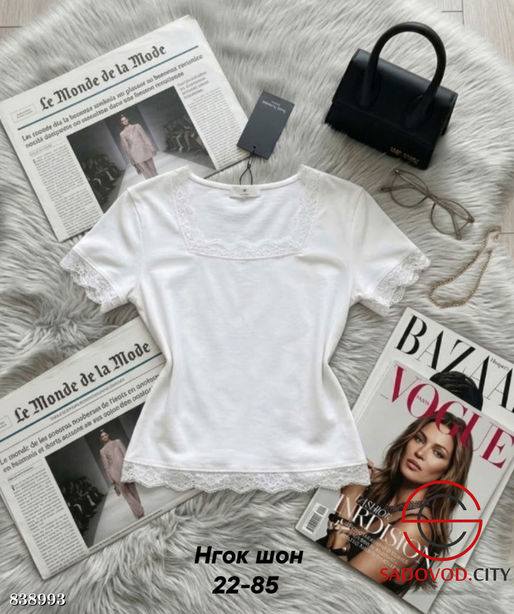 Футболка женская с гипюром - Bruno фото 4
