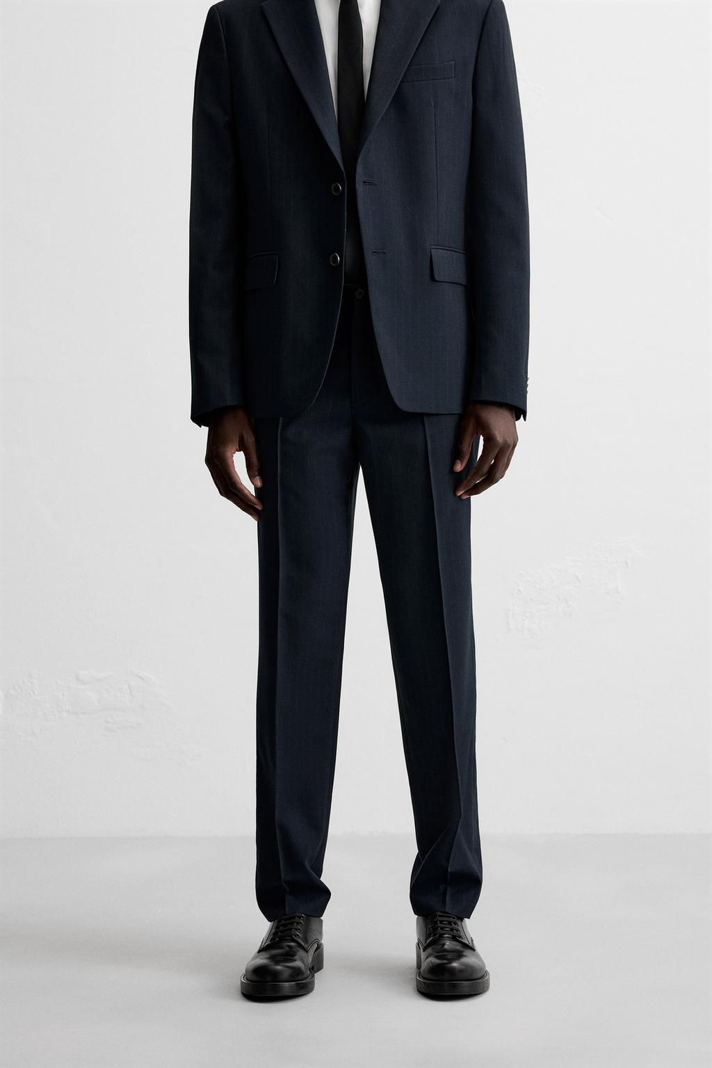 PINSTRIPE SUIT TROUSERS