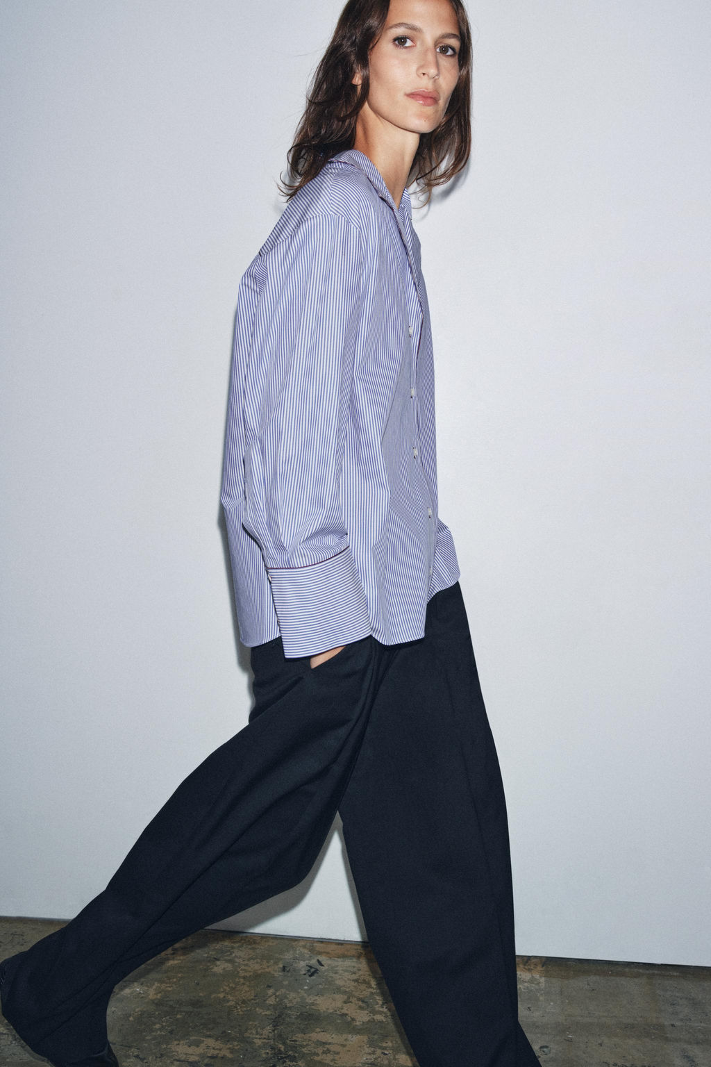 ZW COLLECTION CONTRAST TRIM SHIRT - Zara фото 6