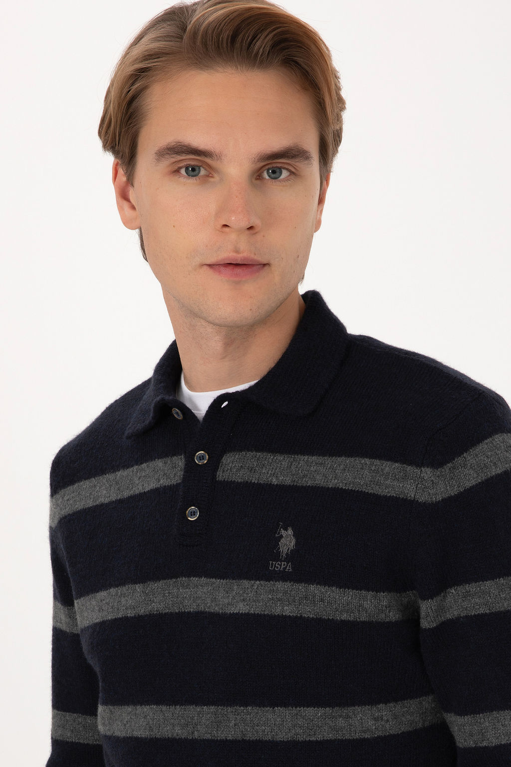 Erkek Regular Fit Polo Yaka Lacivert Kazak - U.s. polo assn фото 9