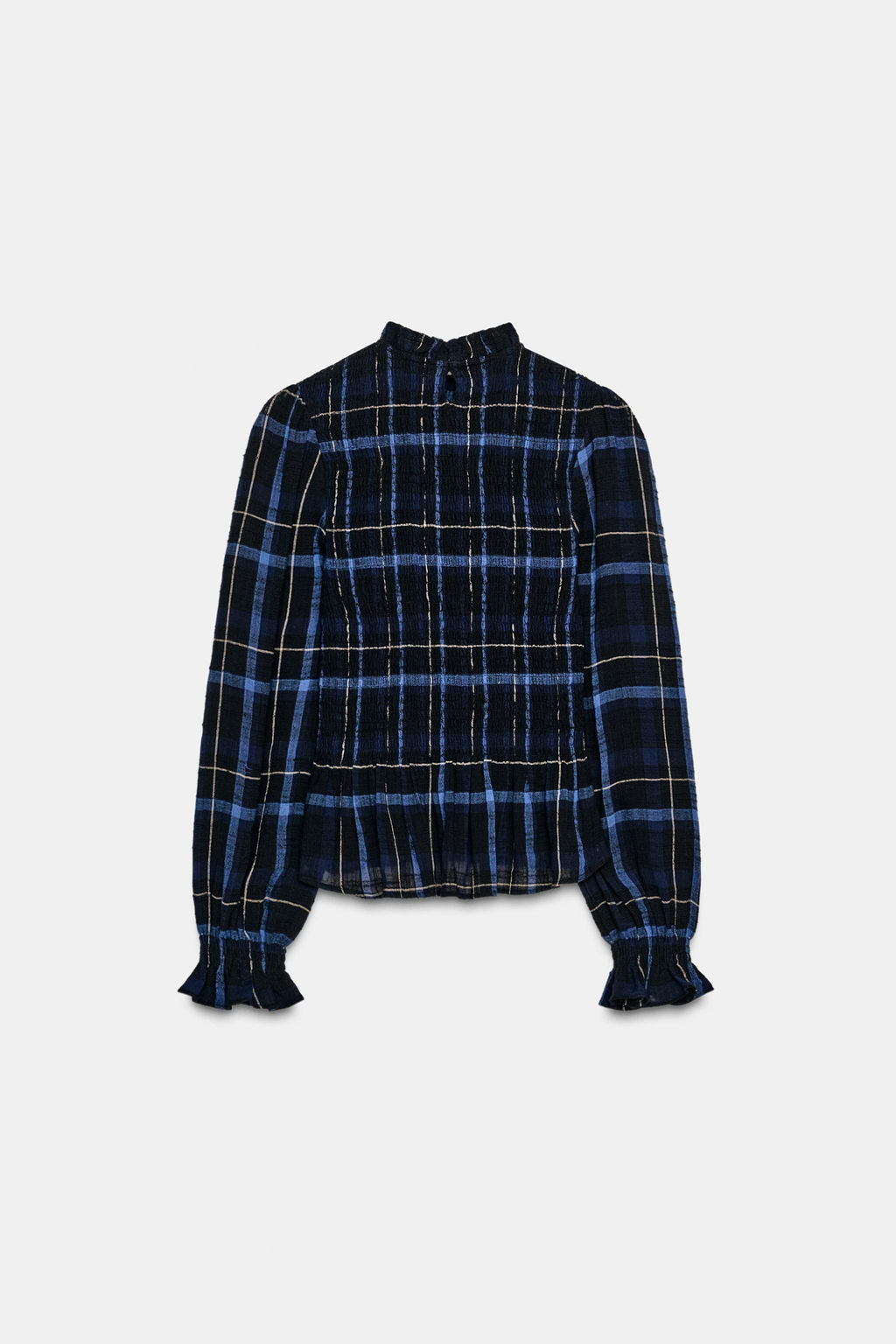 SMOCKED CHECK TOP