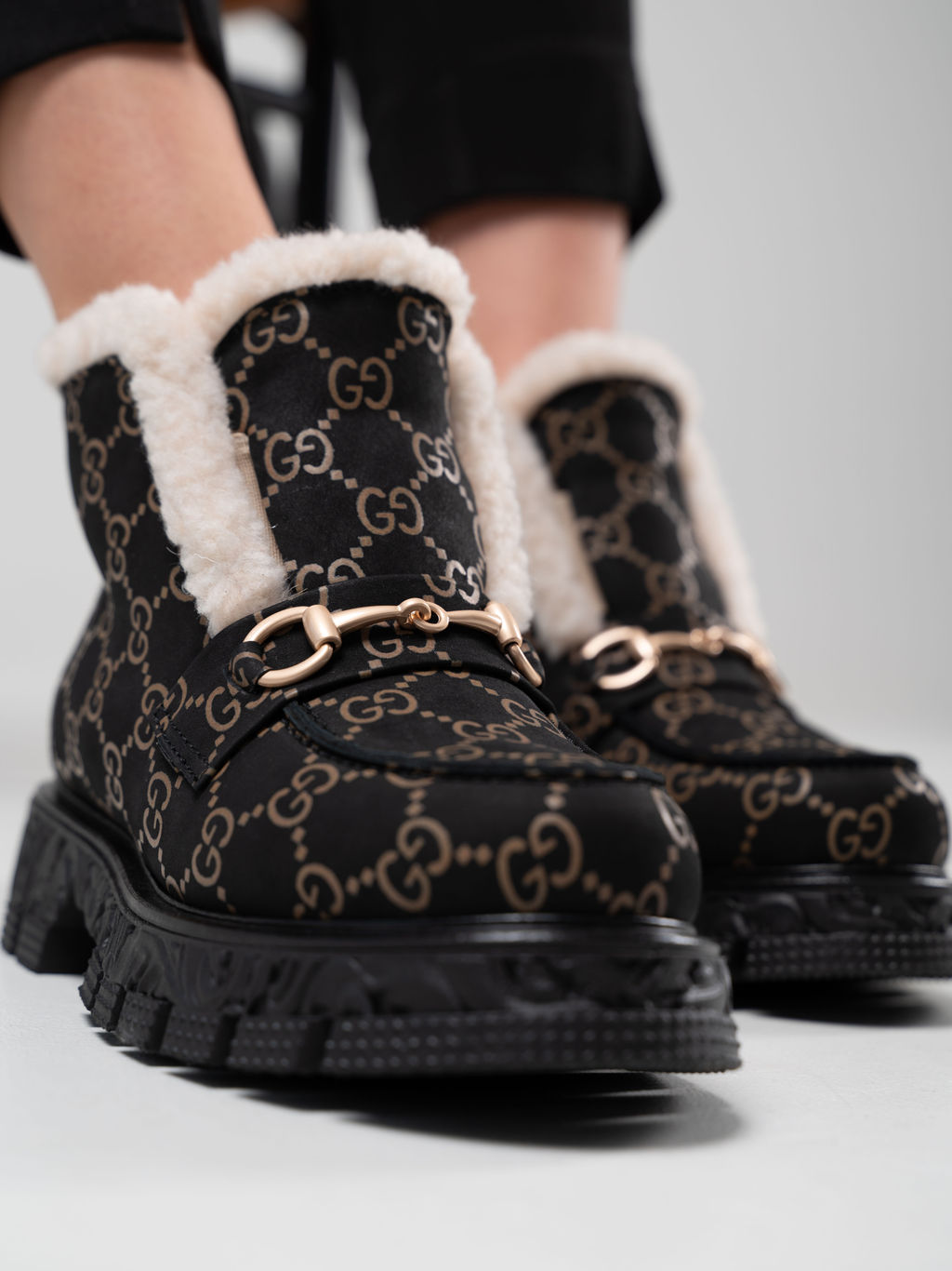 Ботинки EDART 307. PODYUM141 bl. черный гуччи/шерсть - Ed'art фото 2