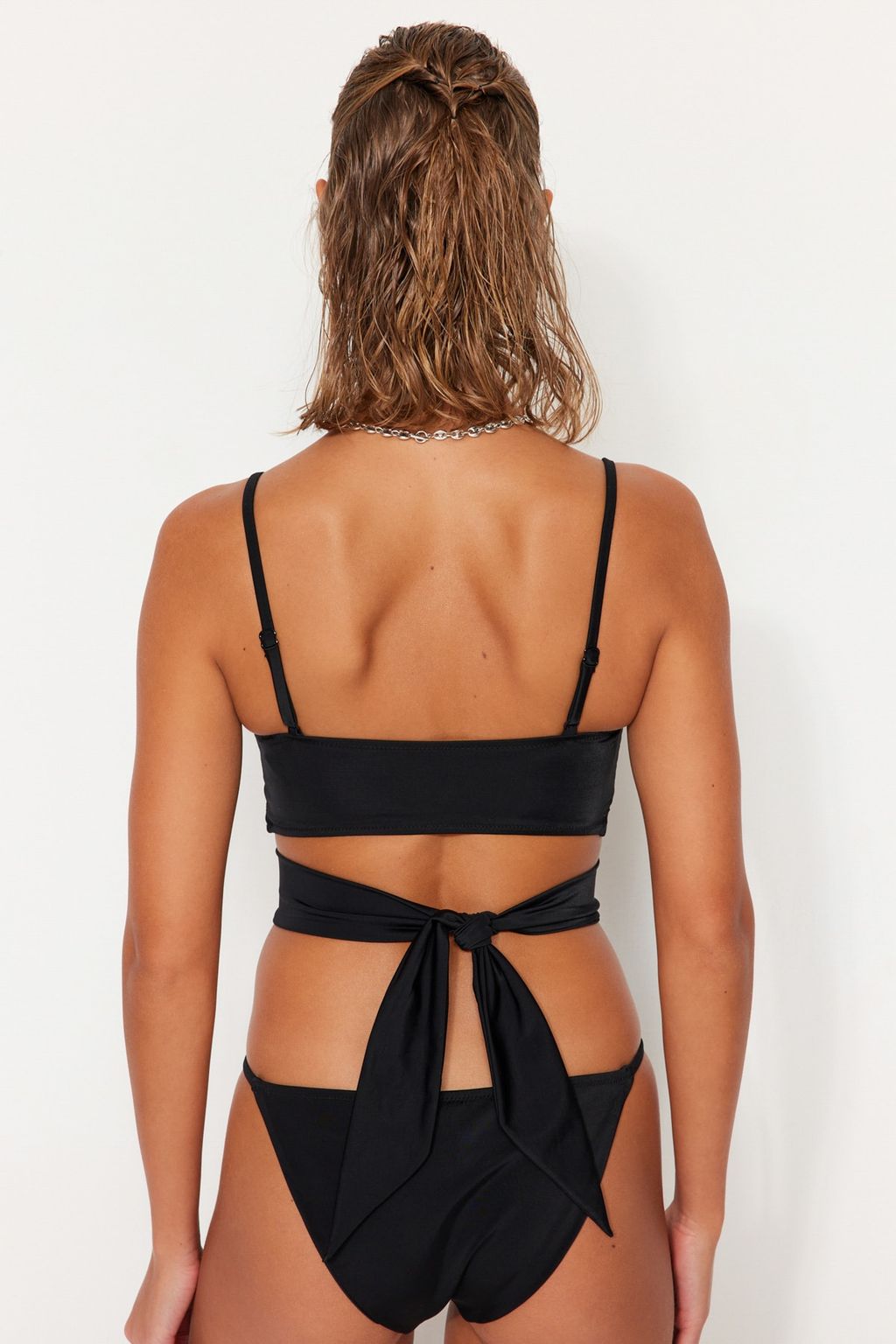 TRENDYOLMILLA Siyah Bralet Baglamal? Bikini Ustu TBESS22BU0279  фото 6
