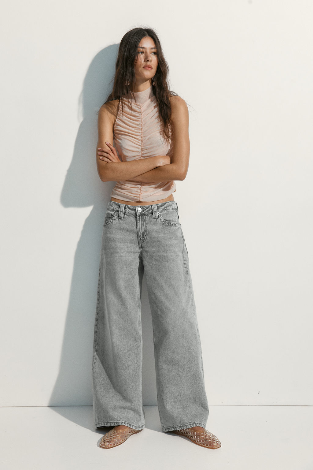 Baggy Wide Low Waist Jeans - H&m фото 10