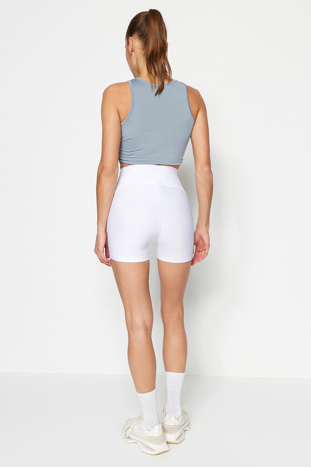 TRENDYOLMILLA Siyah Toparlay?c? Orme Spor Sort/K?sa Tayt TWOSS21SR0545  фото 8