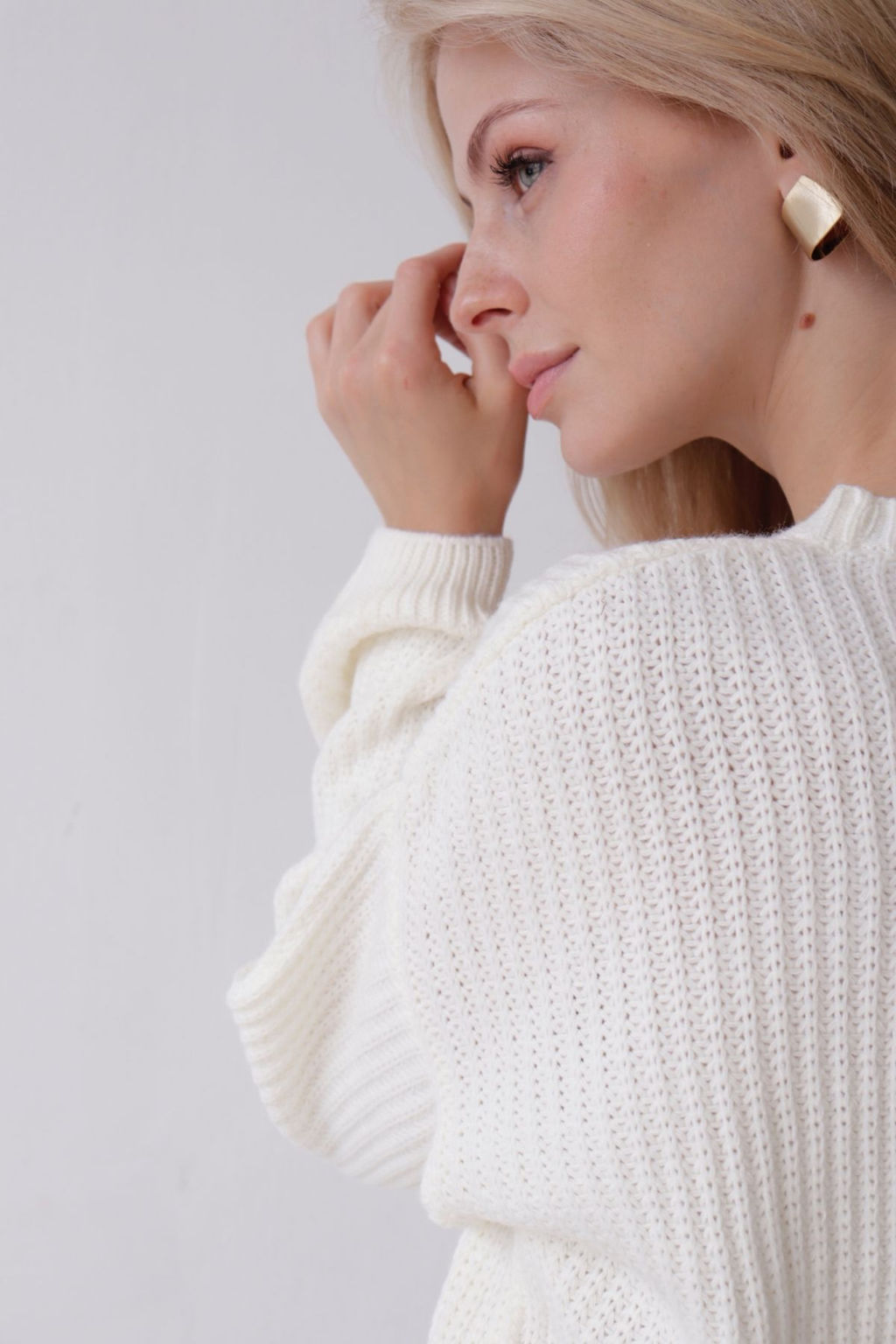 9837 Джемпер белый с цветами - Martichelli фото 3