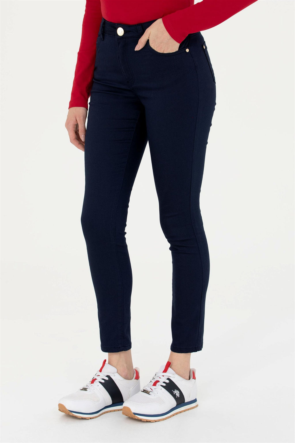 Женские темно-синие брюки Неожиданная скидка в корзине - U.s. polo assn фото 3