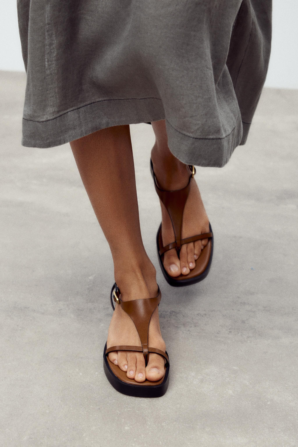 STRAPPY PLATFORM SANDALS - Zara фото 12