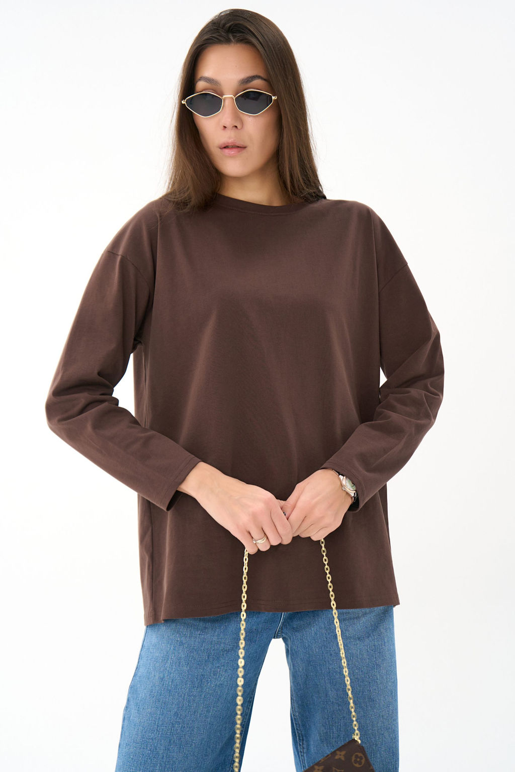 Лонгслив Эшли (шоколадный) - Эльза фото 5