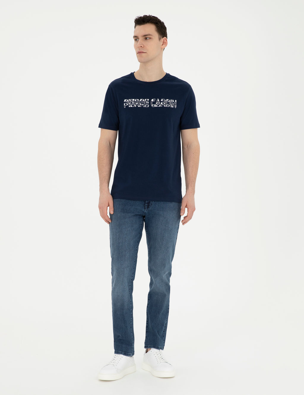 Lacivert Straight Fit Jean Pantolon