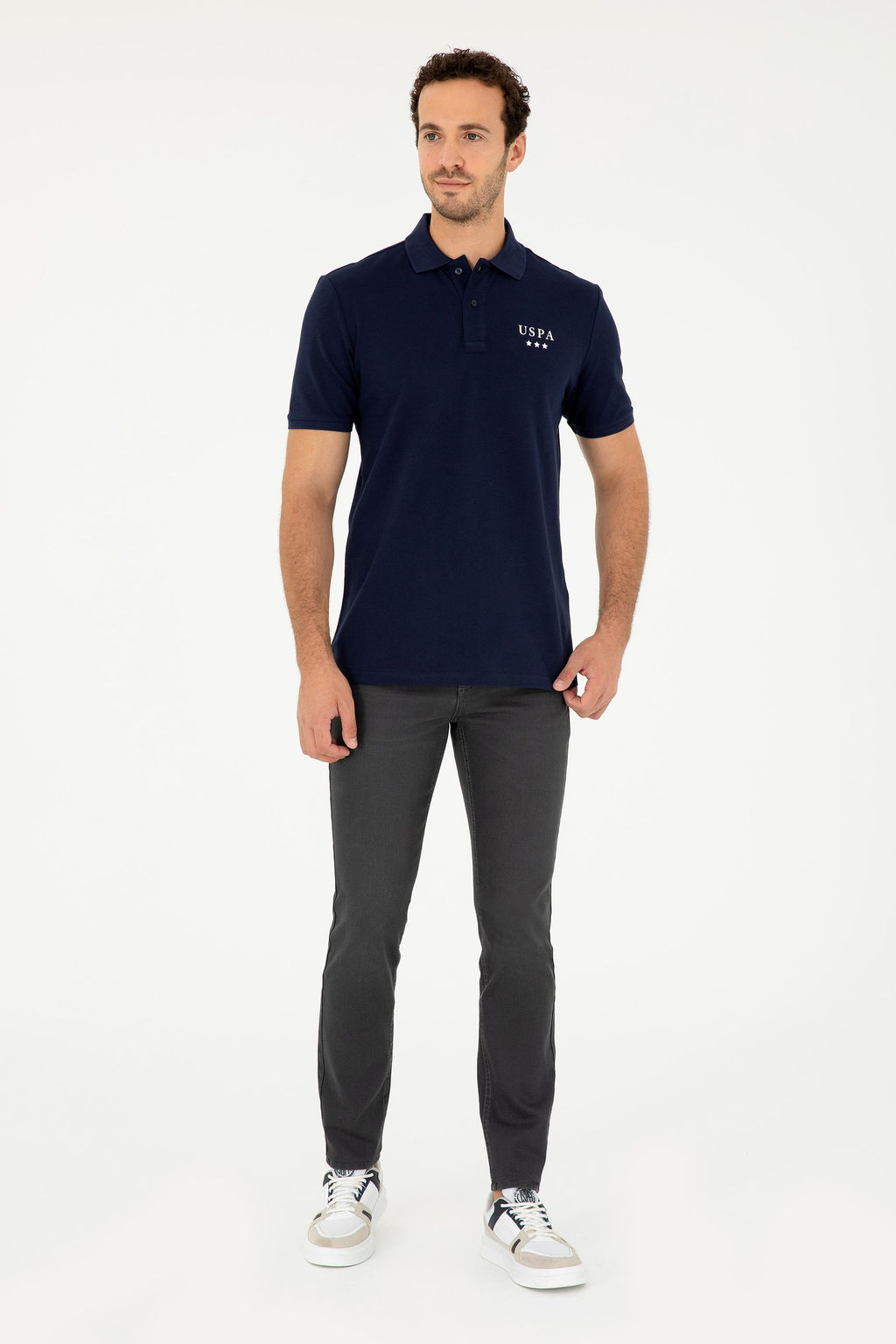 Футболка U.S. Polo Assn темно-синяя хлопок  фото 4