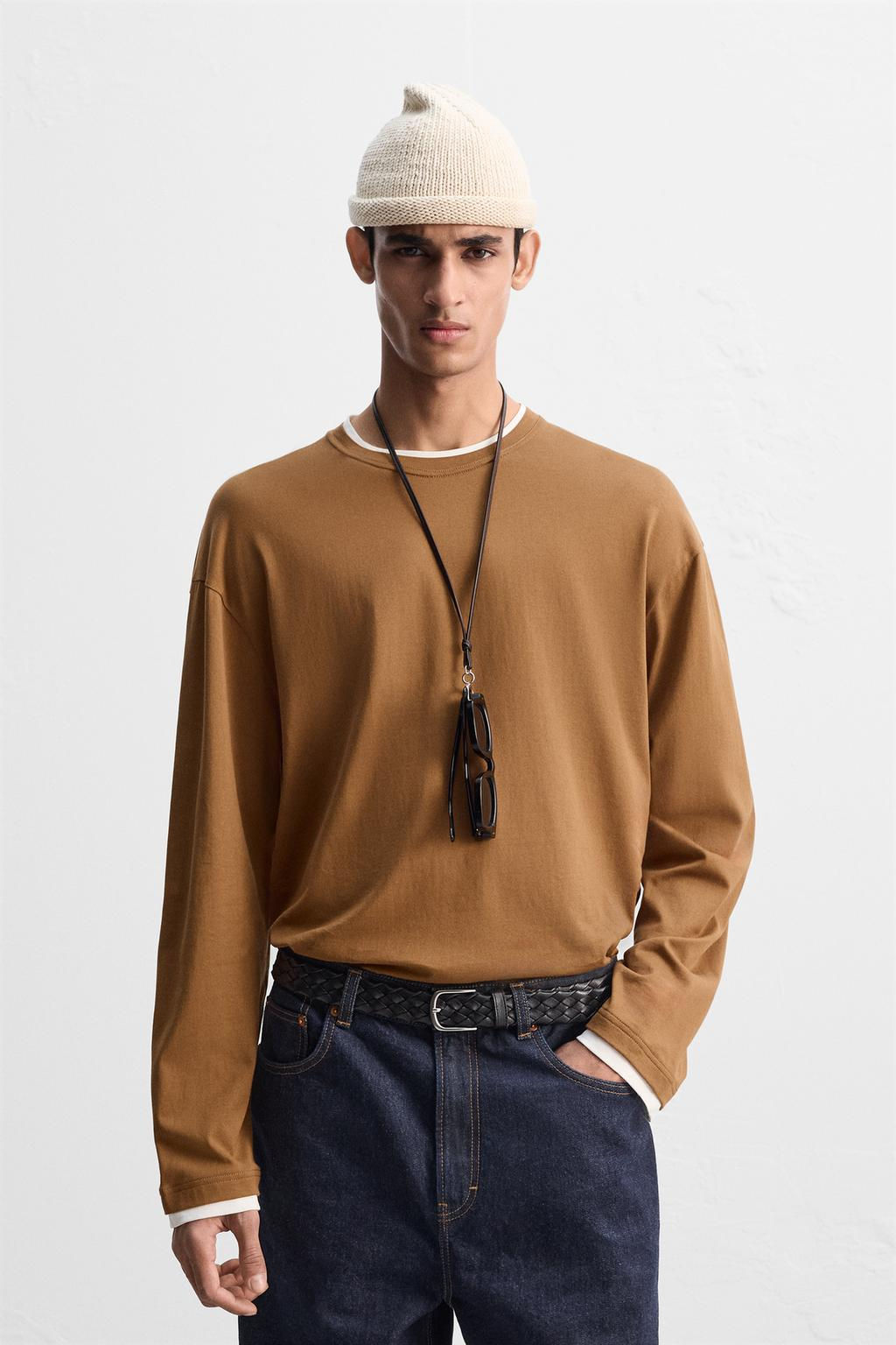 LIMITED EDITION CONTRAST NECK T-SHIRT - Zara фото 12