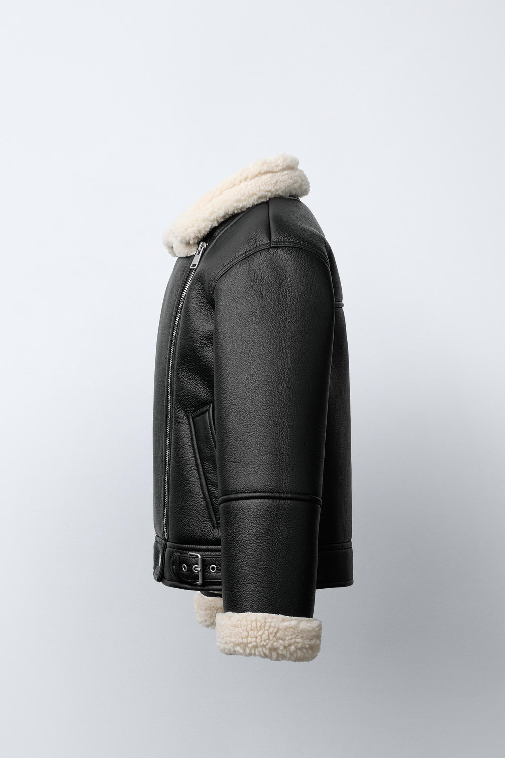 DOUBLE-FACED BIKER JACKET - Zara фото 3