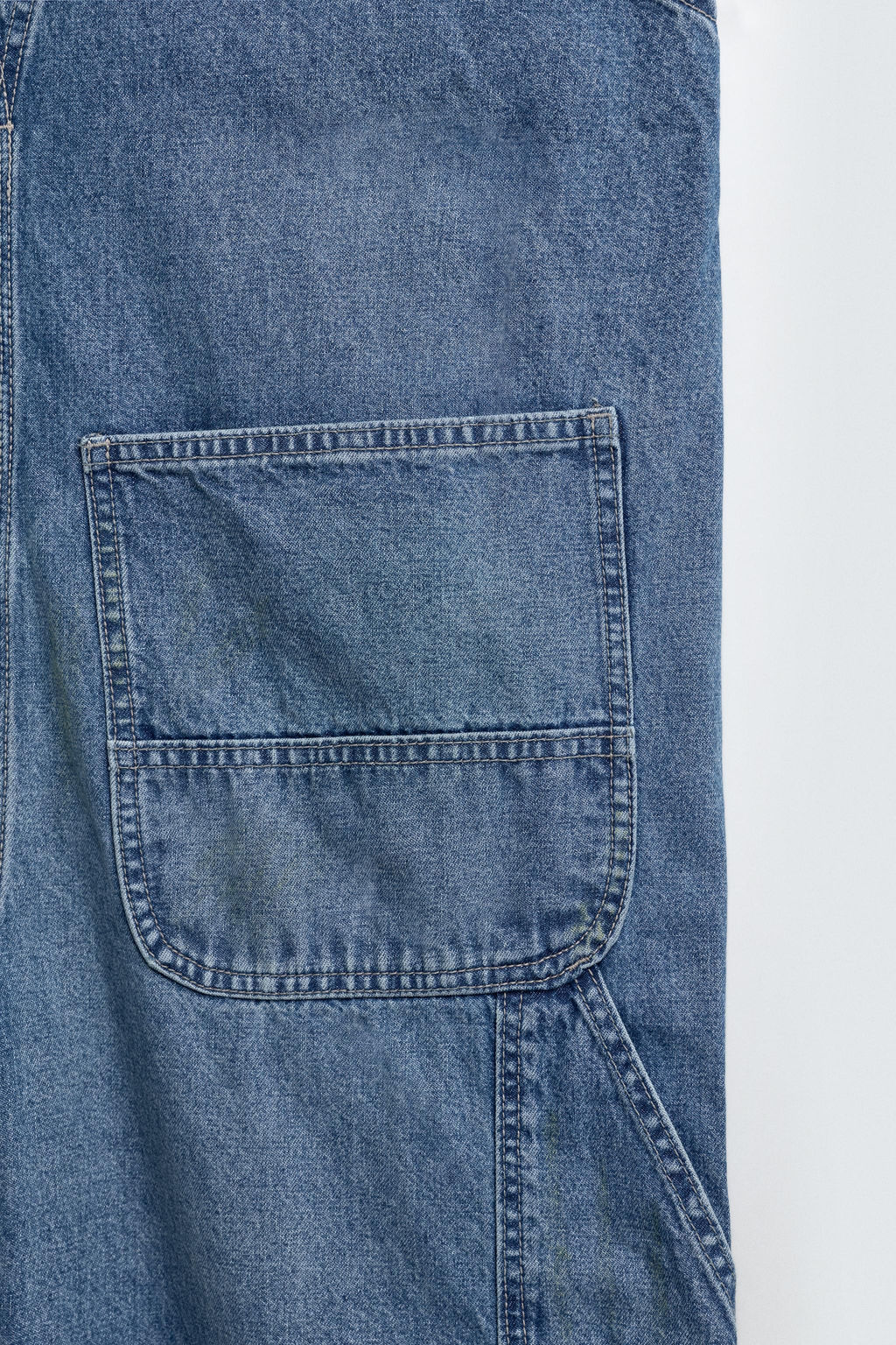 BAGGY FIT DENIM DUNGAREES - Zara фото 11