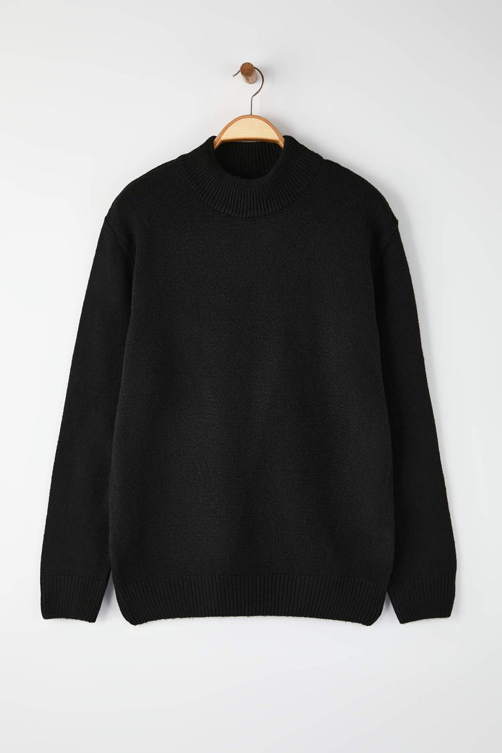 Antrasit*001 Relaxed Dik Yaka Duz Kazak TMNAW26KZ00013 - Trendyolmilla фото 7