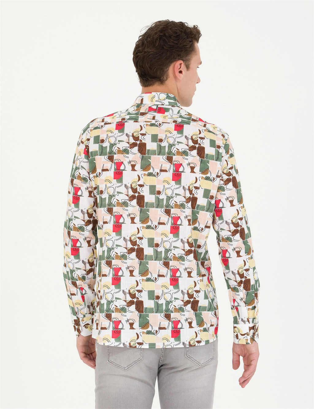 Haki Regular Fit Uzun Kollu G_mlek - Pierre cardin фото 5