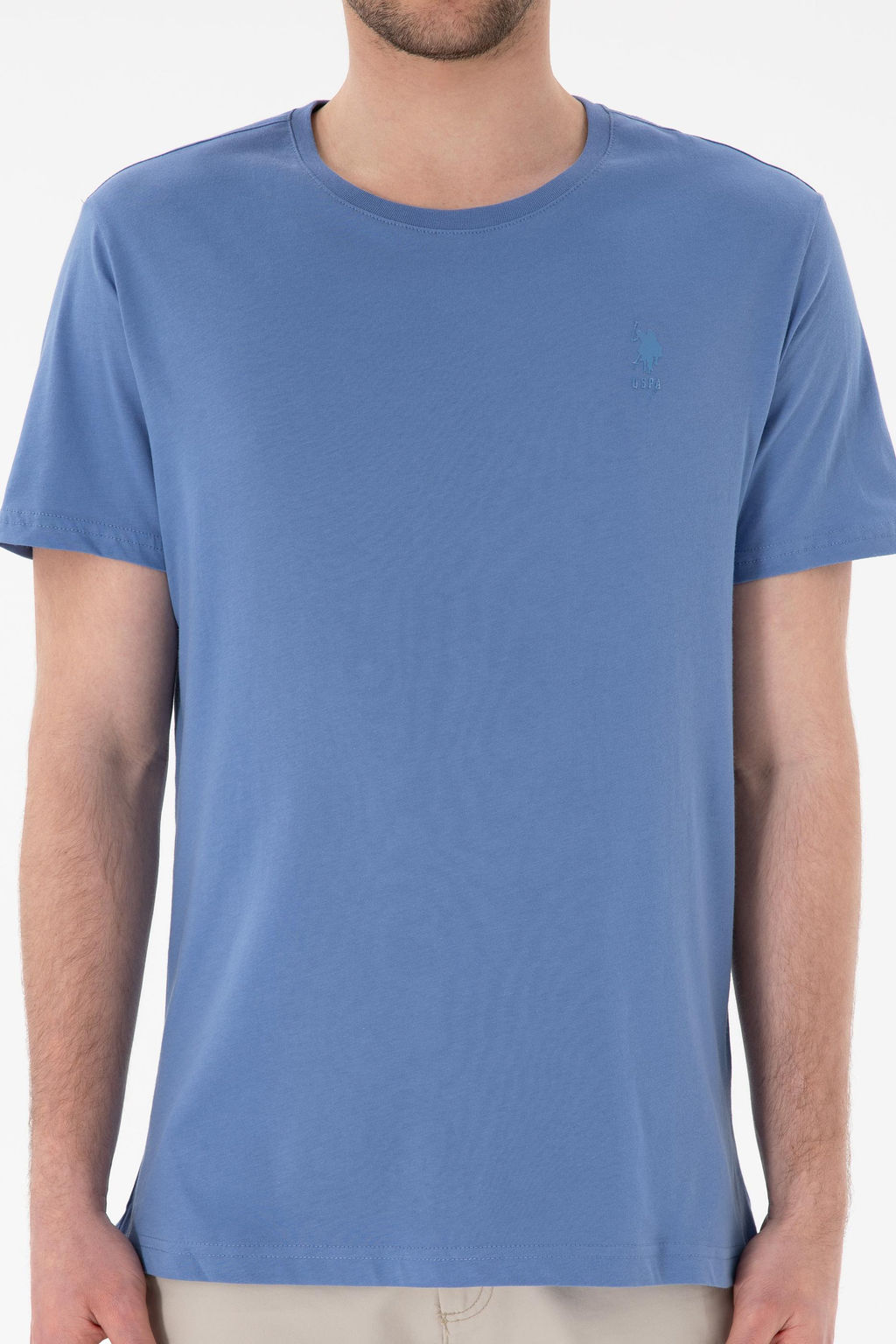 Erkek Regular Fit Bisiklet Yaka Koyu Mavi Basic Ti__rt Sepette S_rpriz _ndirim - U.s. polo assn фото 7