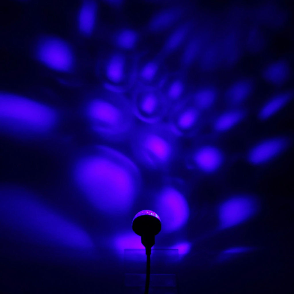 Цена за 2 шт. Диско-шар mini "Каледоскоп", LED (красный, зеленый, синий), переходник Micro USB