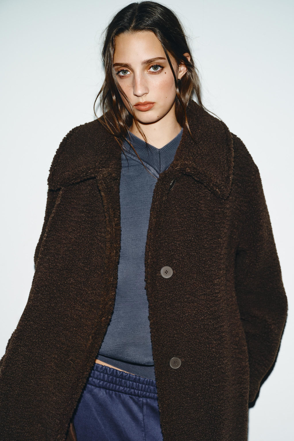 FAUX SHEARLING COAT