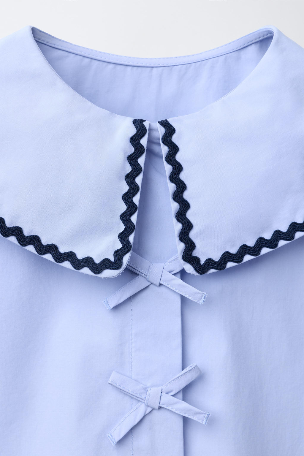 SHIRT WITH WAVY COLLAR - Zara фото 3