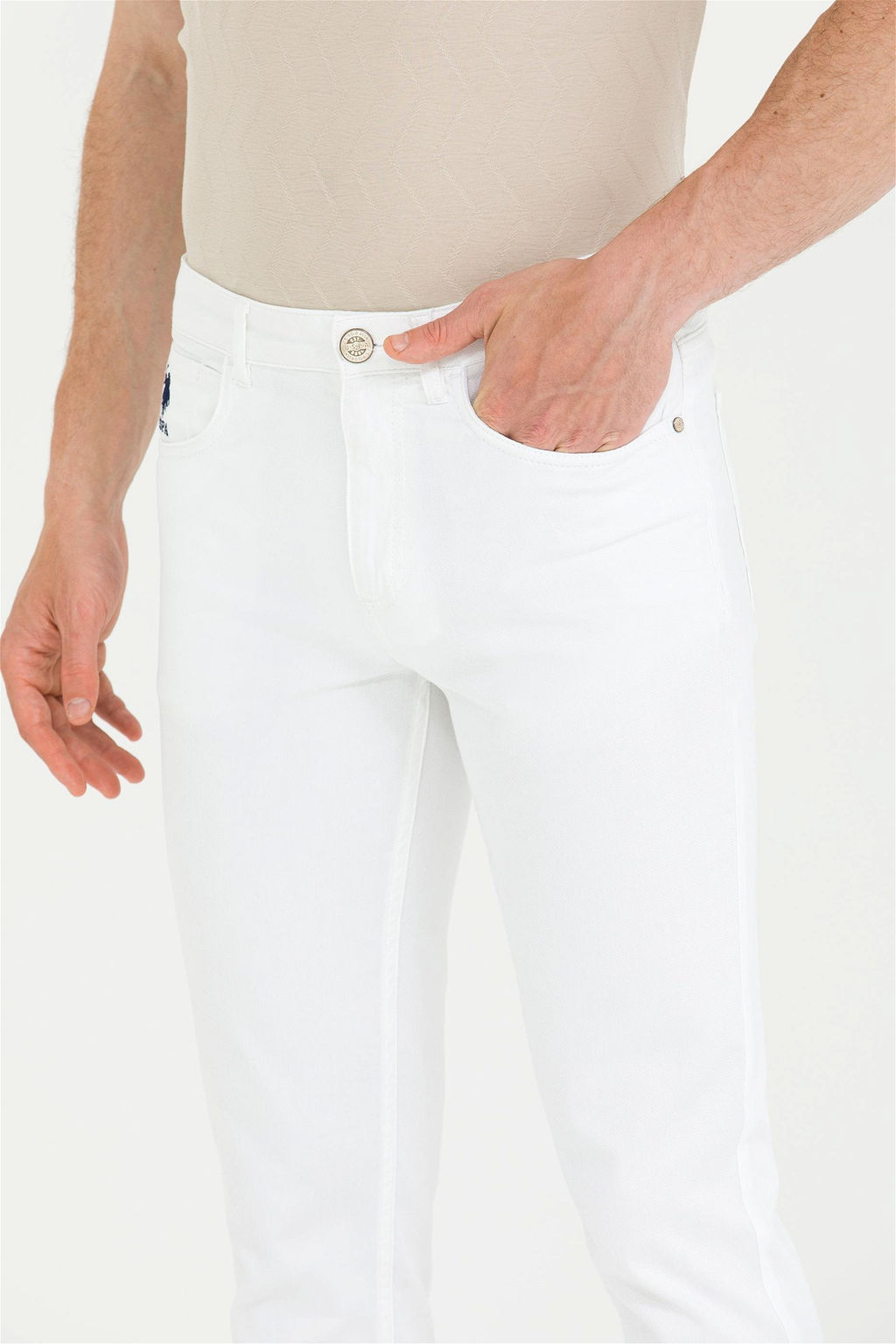 U. S. Polo Assn / Мужские белые брюки из плотной ткани - U.s. polo assn фото 12