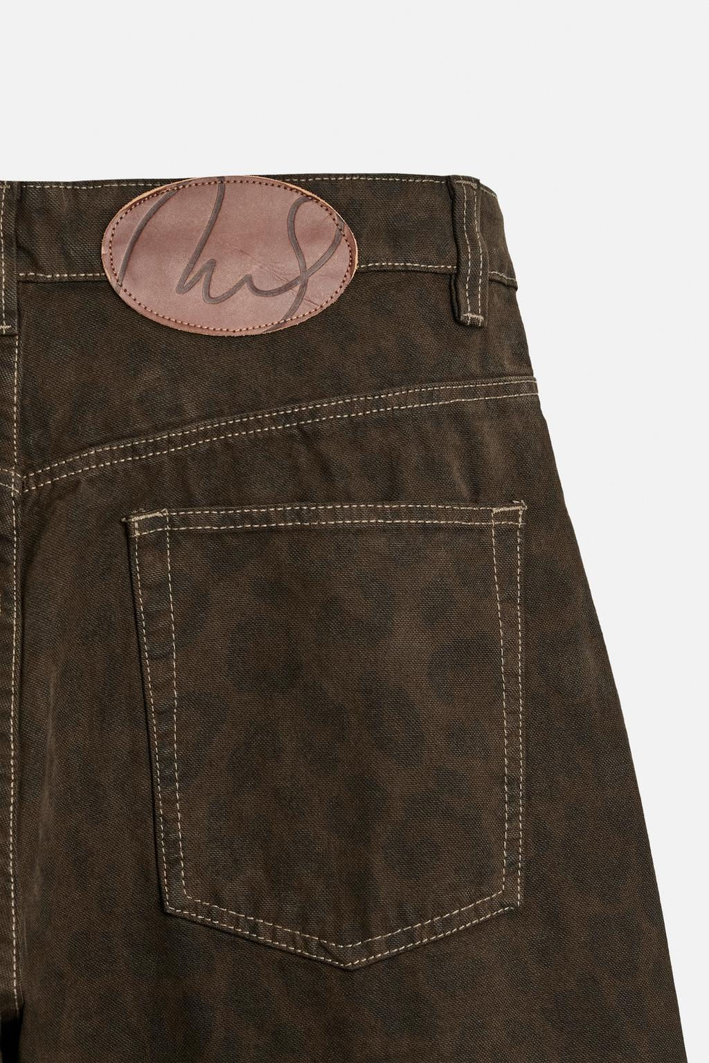 ANIMAL PRINT BAGGY FIT TROUSERS - Zara фото 9