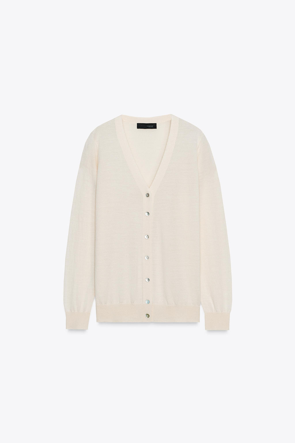 100% WOOL V-NECK CARDIGAN - Zara фото 4