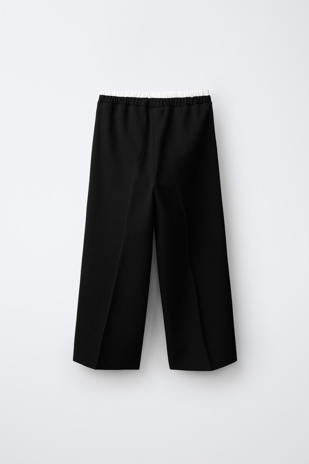 PANTAL?N WIDE LEG CINTURILLA DOBLE / Negro - Zara фото 2