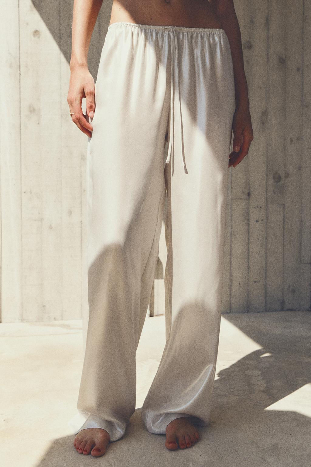 FOIL PYJAMA-STYLE TROUSERS - Zara фото 2