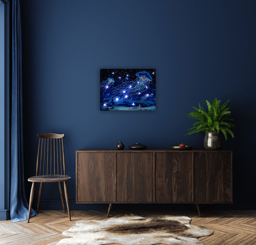 ФРЕЯ PNB/PMDD-170 Набор для раскрашивания по номерам ( со светодиодами ) 40 х 30 см Магия океана