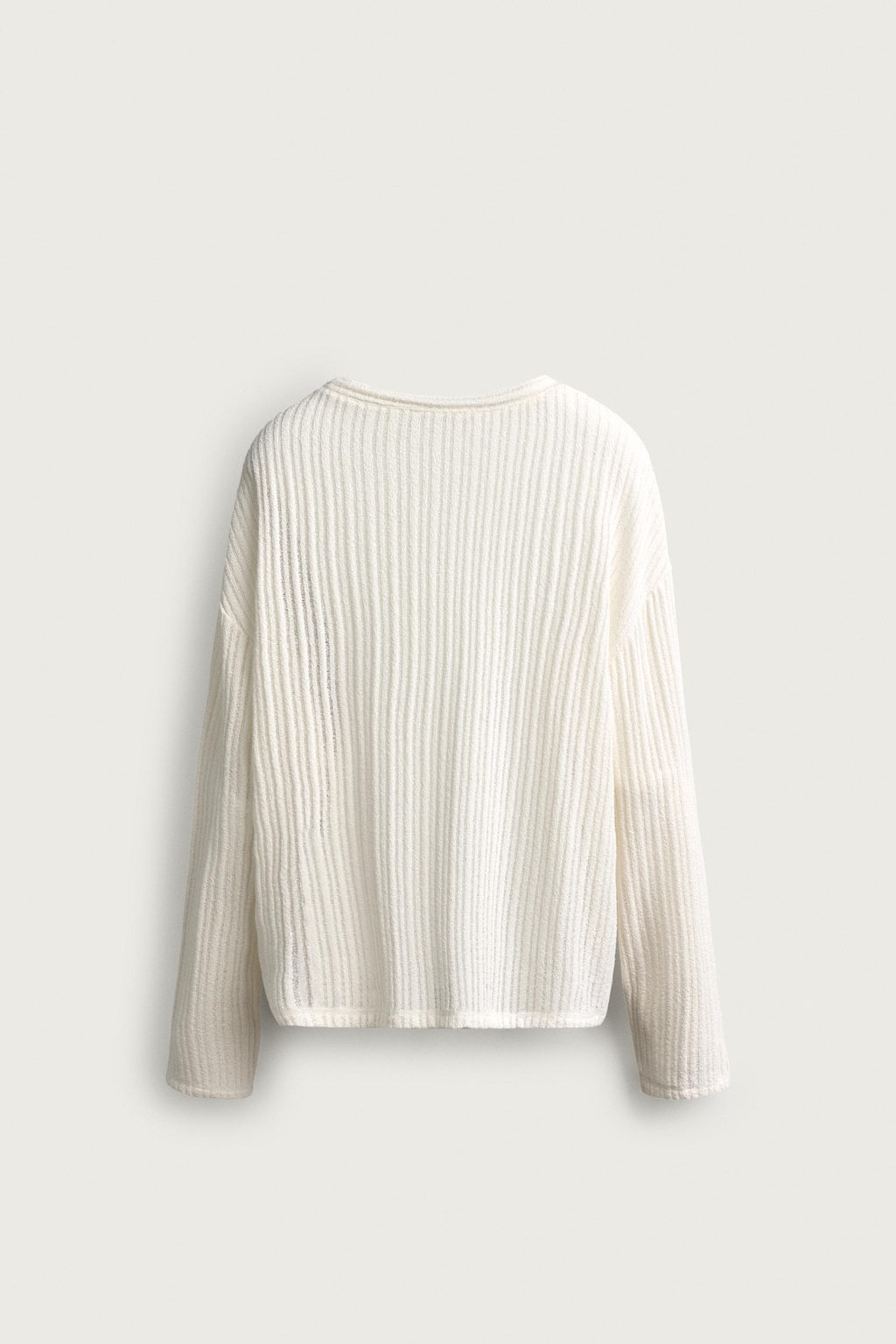 CAMISETA RELAXED FIT TEXTURA / Blanco - Zara фото 7