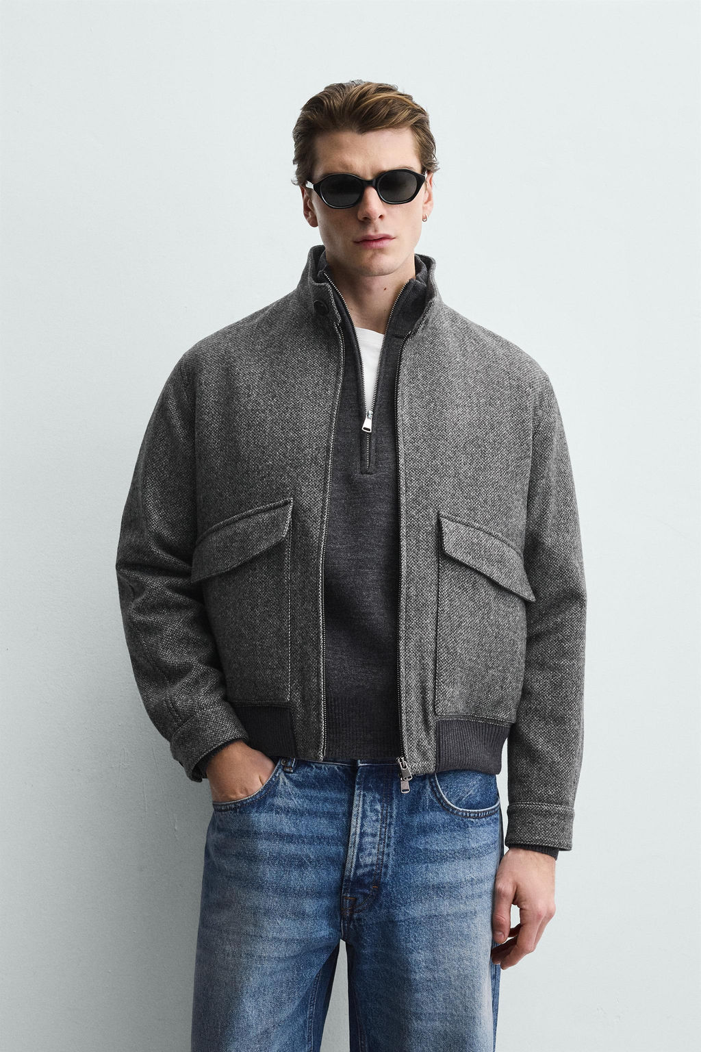 CONTRAST TEXTURED JACKET - Zara фото 2