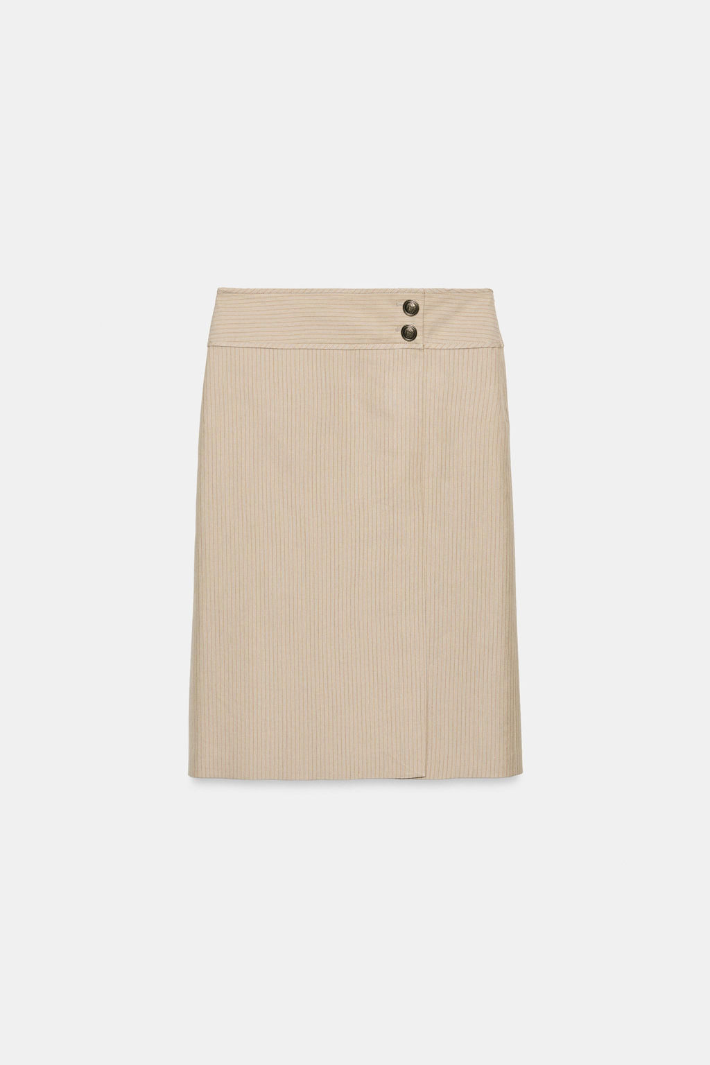 FALDA RECTA RAYAS ZW COLLECTION / Beige - Zara фото 7
