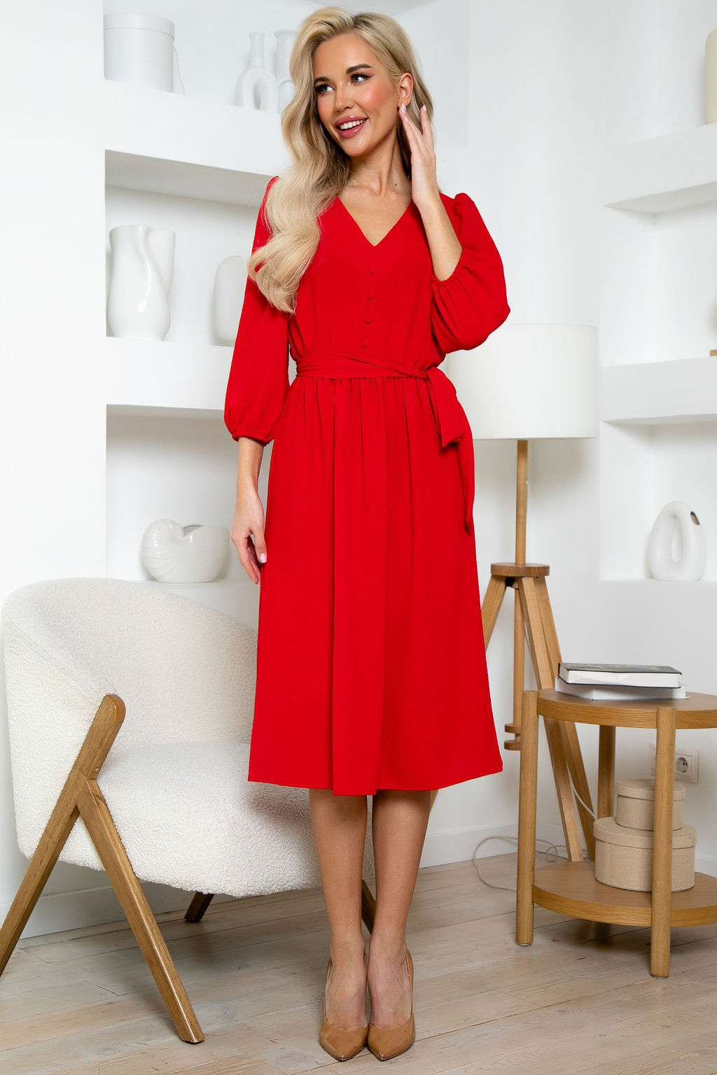 Платье Open Style 6671 красный
