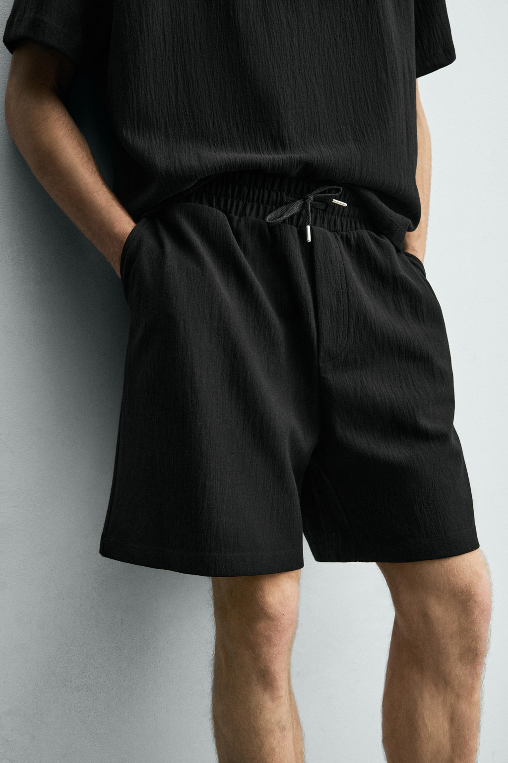 TEXTURED JOGGER BERMUDA SHORTS - Zara фото 17