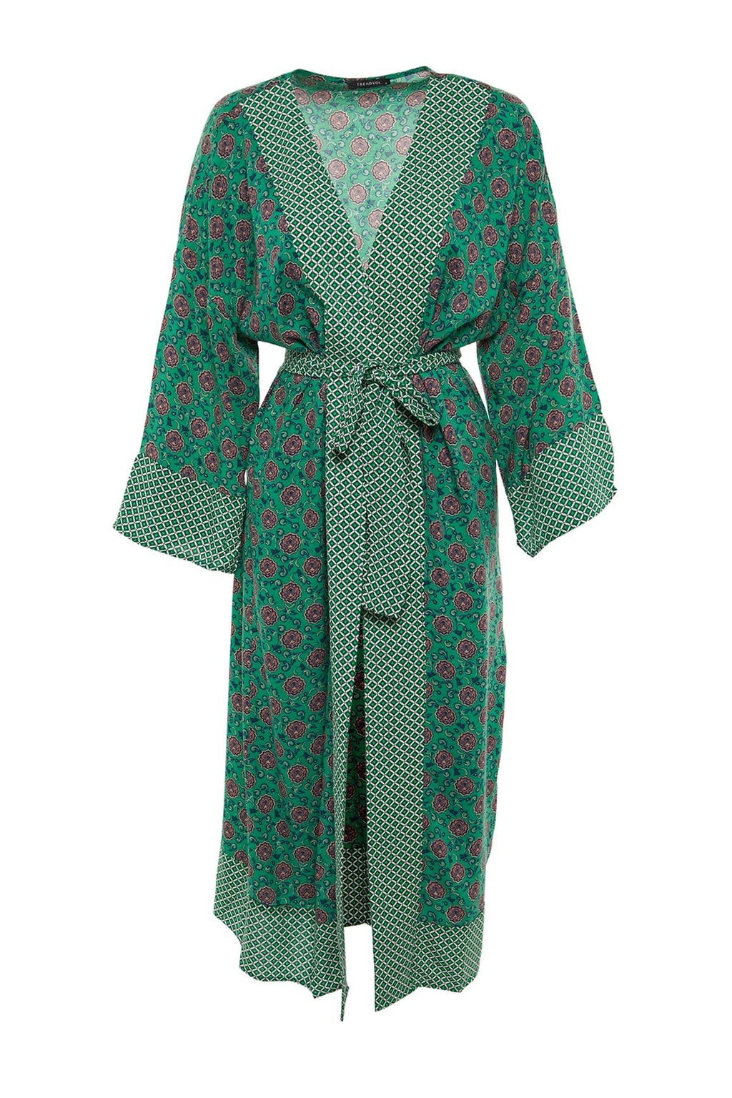 Etnik Desenli Kusakl? Maxi Dokuma Plaj Kimono&Kaftan TBESS21KM0171 - Trendyolmilla фото 6