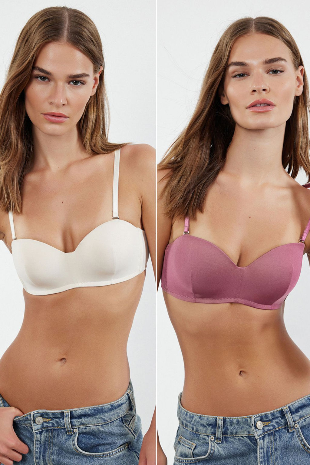 TRENDYOLMILLA Gul Kurusu-Ten 2li Paket Ip Ask?l? Dolgusuz Butun Kap Balkonet Orme Sutyen THMSS21SU0141  фото 19